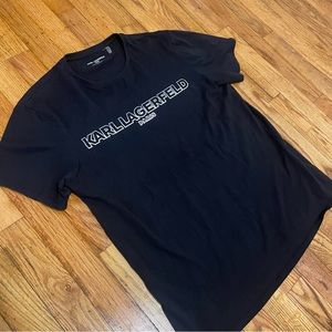Karl Lagerfeld medium black graphic logo t-shirt men’s